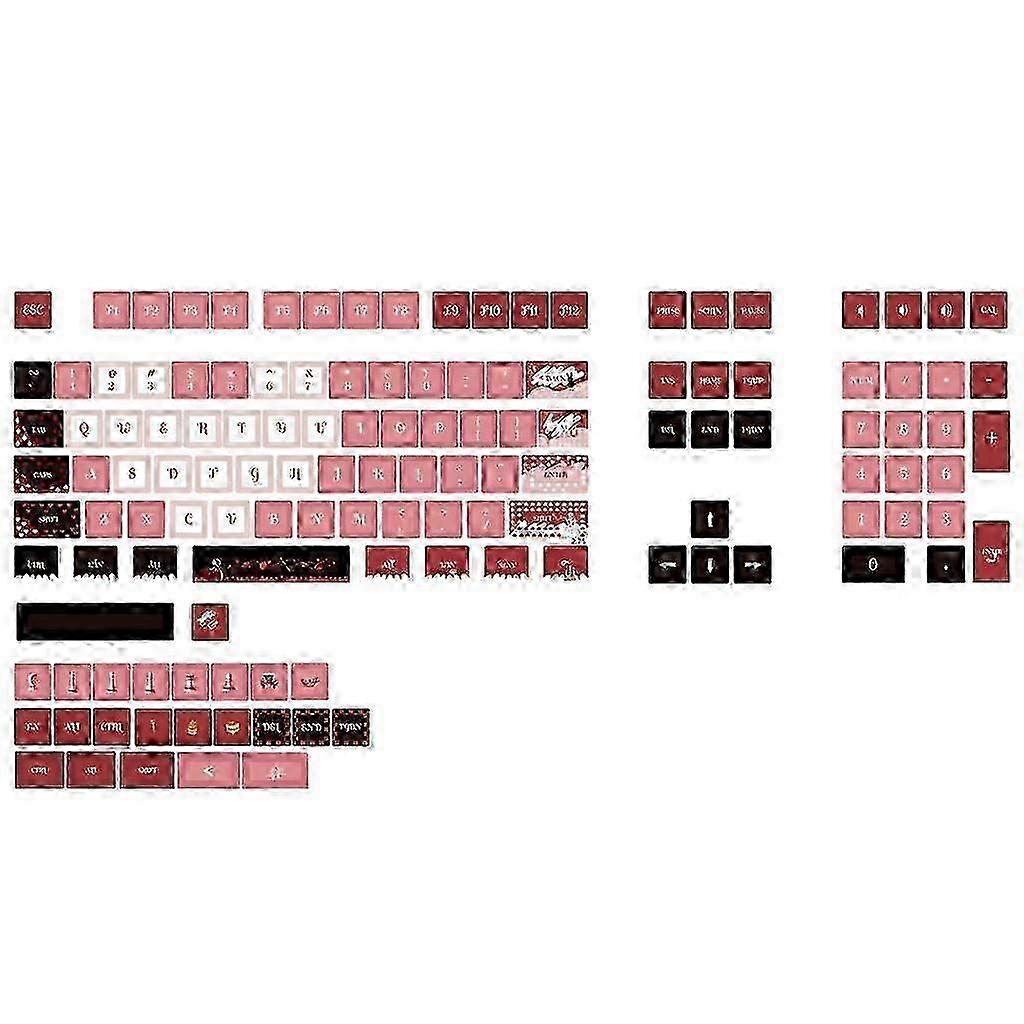 w AliceTheme Keycap Dye Sublimation PBT Material XDA Keycaps 130 Keys ForMX Switches Mechanical Keyboards