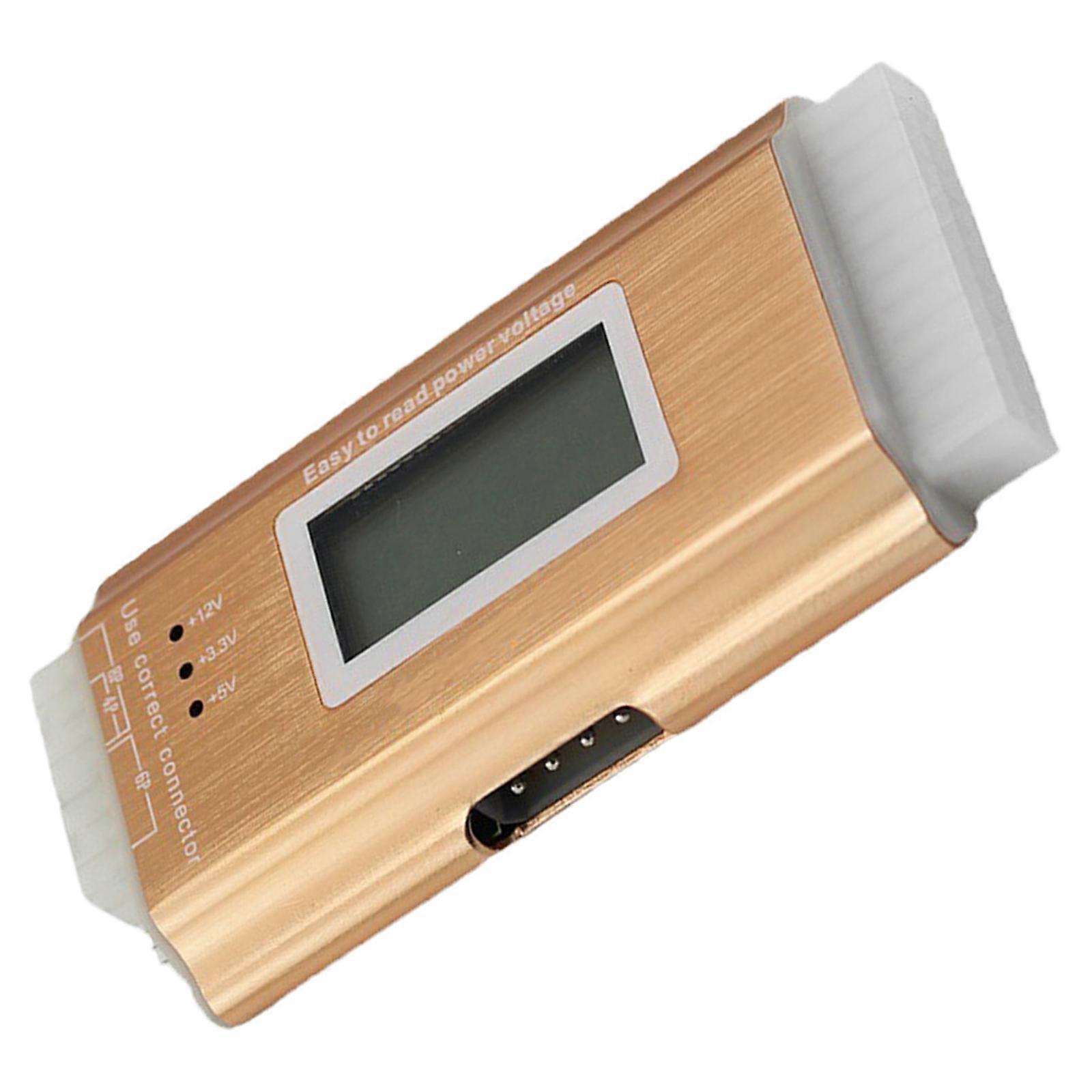 PC Power Supply Tester LCD Display Power Meter Maintenance Testing Tool for Computer Motherboards Voltage Checking Multicolor
