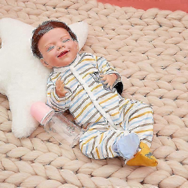 nouveau Silicagel Poupée en silicone lavable Poupée mignonne douce comme un vrai bébé facile à entretenir 20 pouces (80%de réduction)