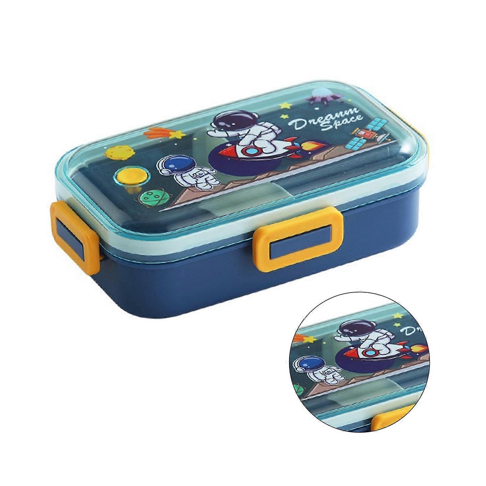 Cute Childrens Lunch Boxes Leakproofs Bento Boxes Food Storage Container with 2 Compartments for School Easy to Clean Multicolor