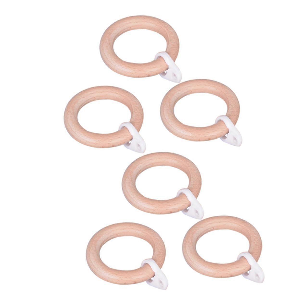 6pcs Curtain Glide Hooks Smooth Sliding for Heavy or Light Drapes Home Window Decoration