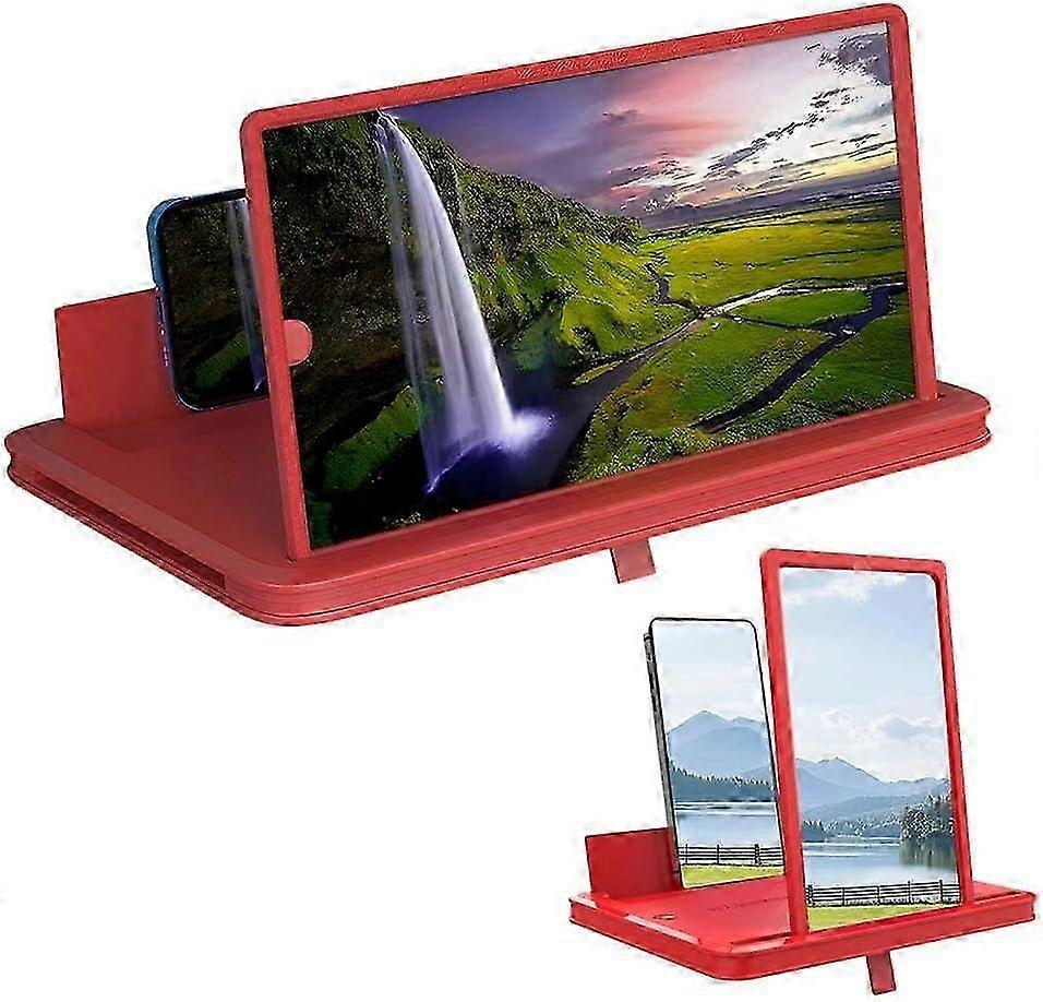 Screen Magnifier Version, 2026 Upgraded 3D HD Mobile Phone Magnifier Projector Screen for Movies,Videos, Gaming, Screen Magnifier with Adjustable Angl