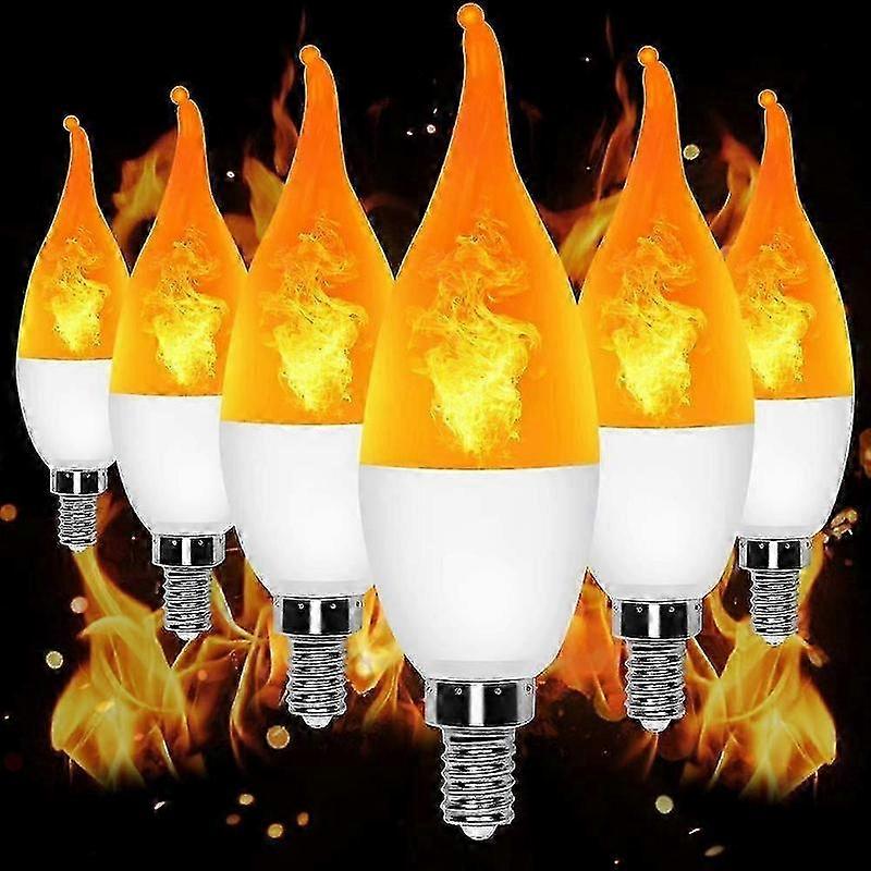 Yellow LED Flame Lights for Indoor Lighting with 3 Modes