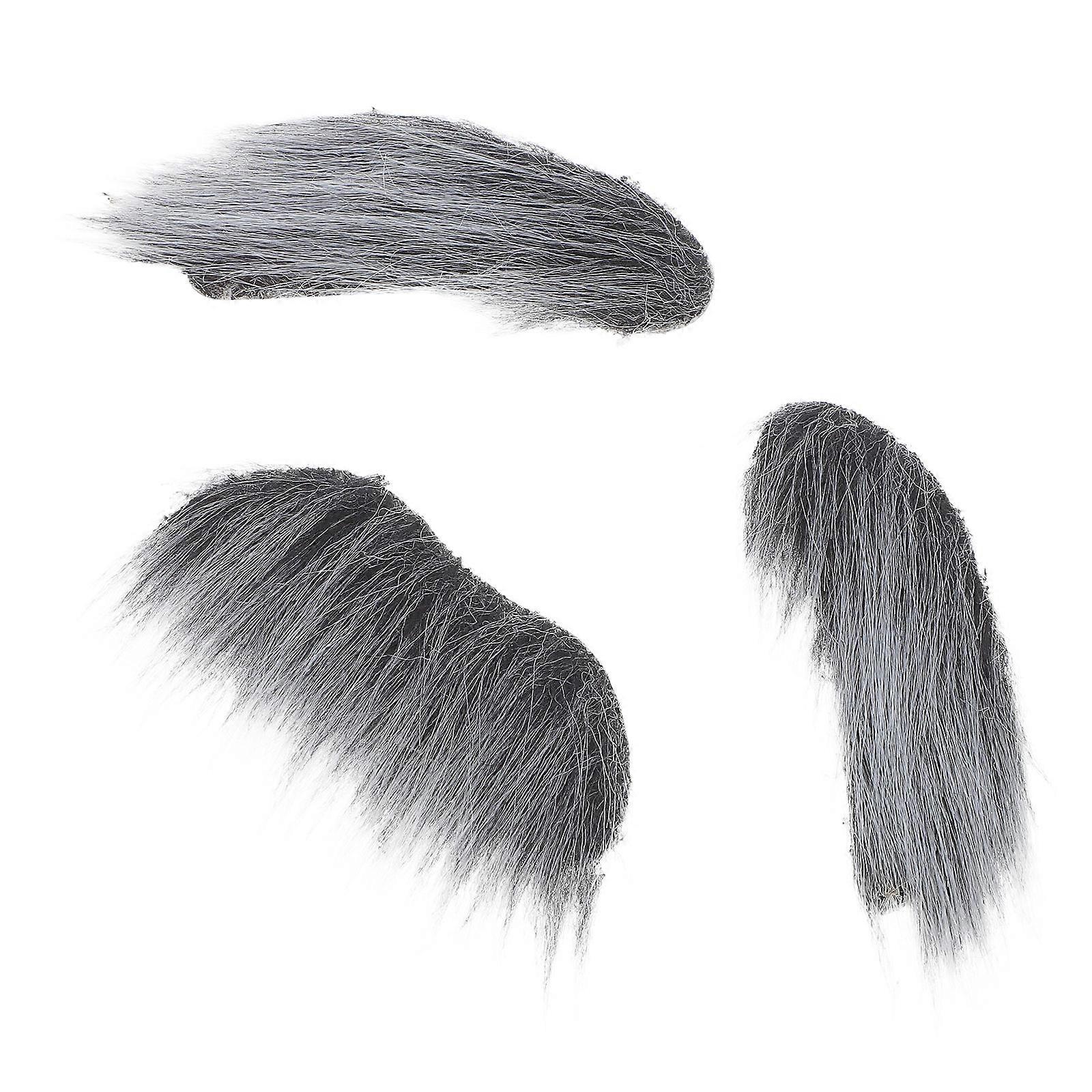 Realistic Fake Mustache and Eyebrow Set for Masquerade 1Set