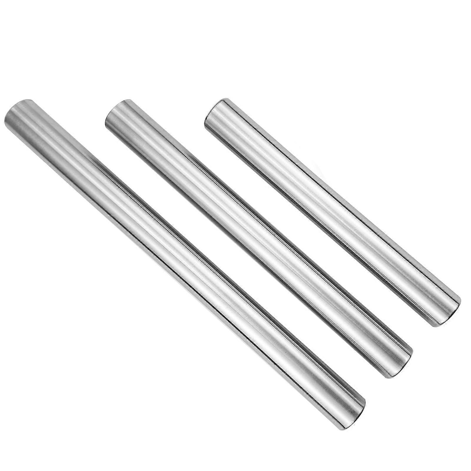 3PCS Stainless Steel Hollow Rolling Pin Set for Easy Dough Handling and Versatile Baking Use