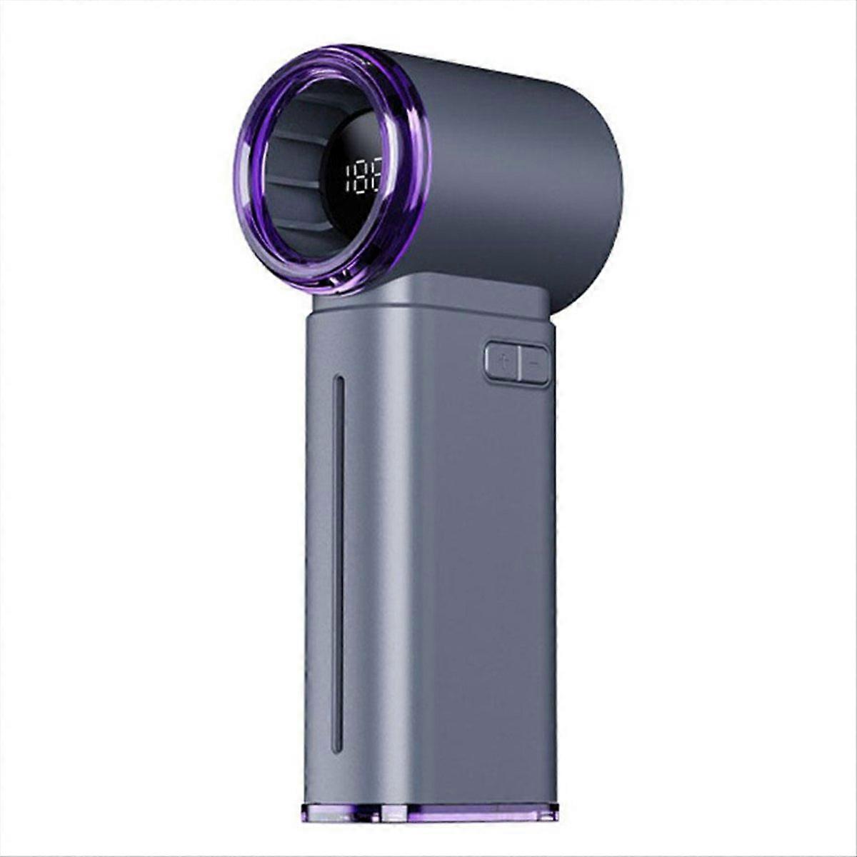 Handheld Digital Mini Fan with 199 Speed Levels Ice Mist Cooling USB Rechargeable Fan Smart Display for Outdoor B