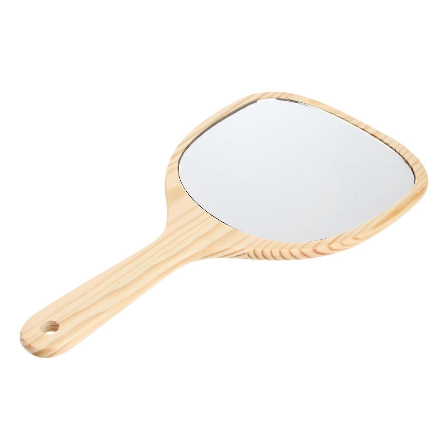 Handheld Makeup Mirror with Clear Glass Reflection, Portable Cosmetic Mirror for Travel and Home