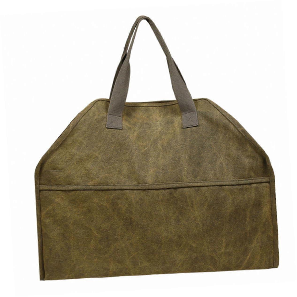 Firewood Carrier Bag Large Capacity Canvas Log Tote with Ergonomic Handles for Indoor and Outdoor Use