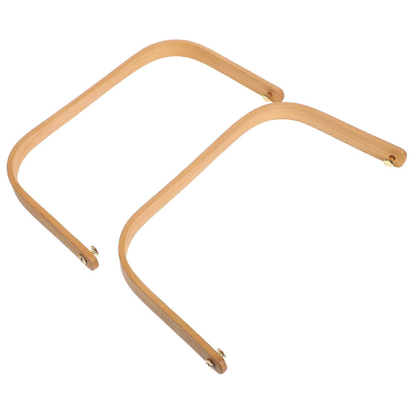 U-Shaped Solid Wood Handles for Fruit Platters Ergonomic 2Pcs Set