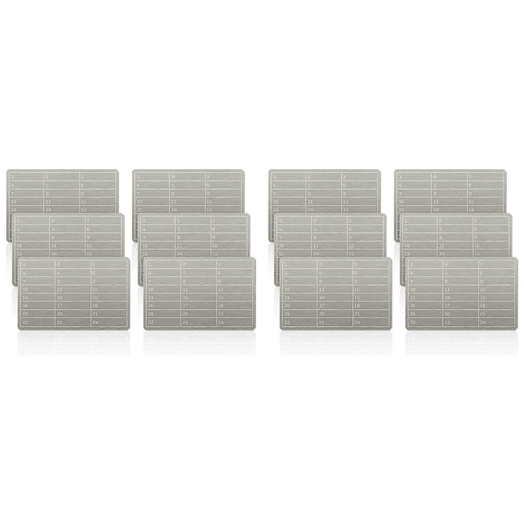 12pcs Plates Stainless Steel Wallet Crypto Cryptocurrency Storage Crypto Wallet for Bitcoin Hardware Cold Backup