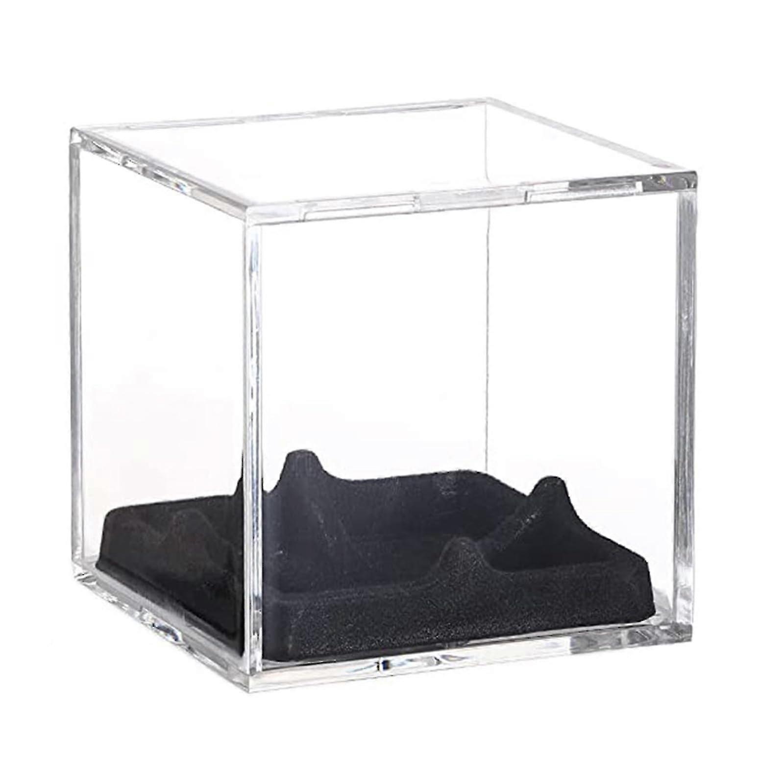 Clear Display Cube Box Baseball Display Case Acrylic Storage Box For Autographed Baseball