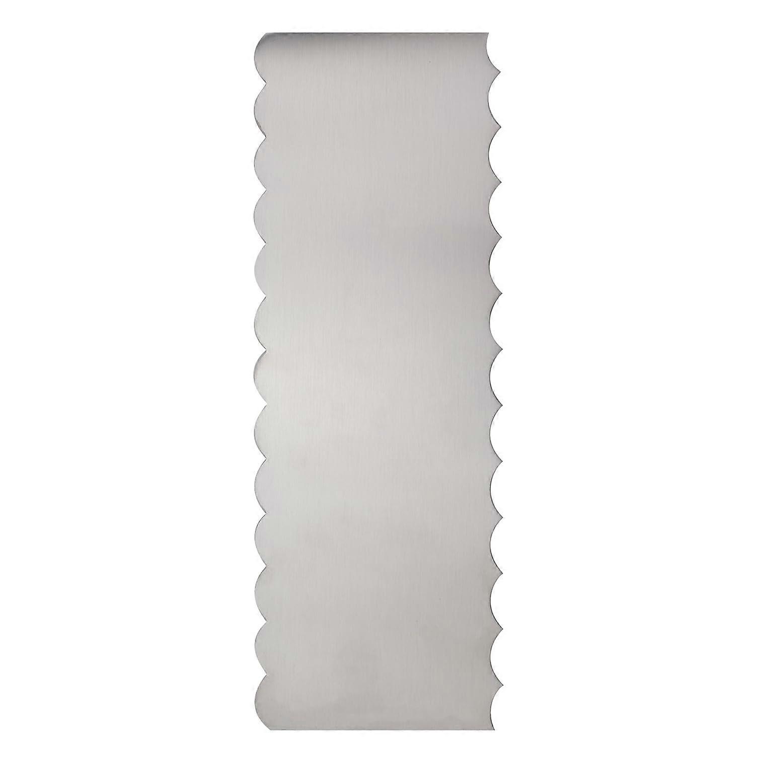 Cake Decorating Comb Stainless Steel Scraper DualSided Edge for Smooth and Textured Finishes