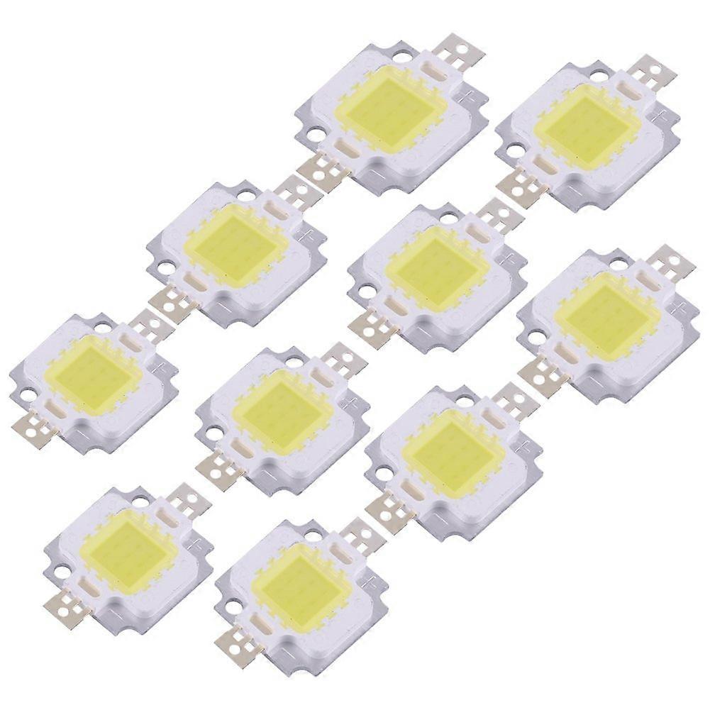 10Pcs 10W COB LED Chip Cool White 6000K  Power Lamp Beads for Floodlight and Spotlight Replacement