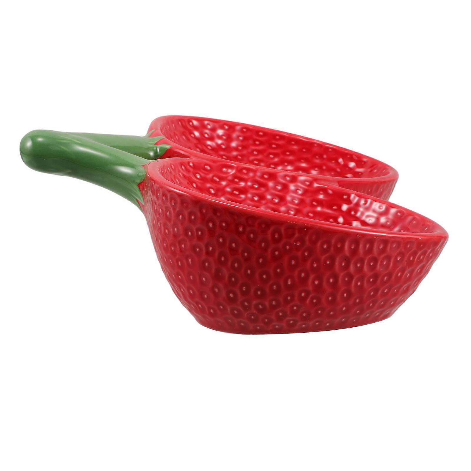 Strawberry Ceramic Bowl for Dessert Serving Home Kitchen Usage
