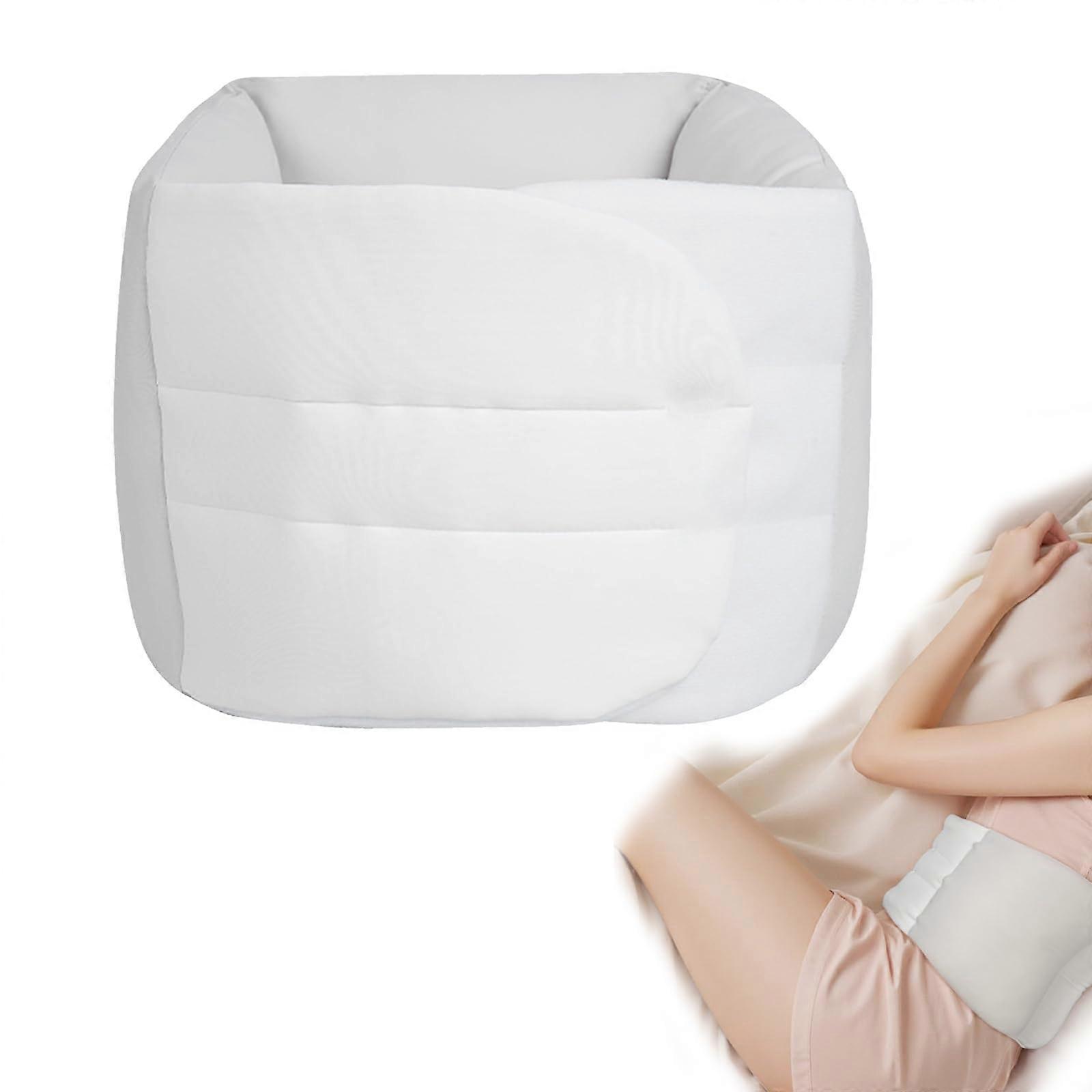 Lumbar Support Pillow for Sleeping with Ergonomic 360° Waist Contouring and Cooling IceSilk Fabric