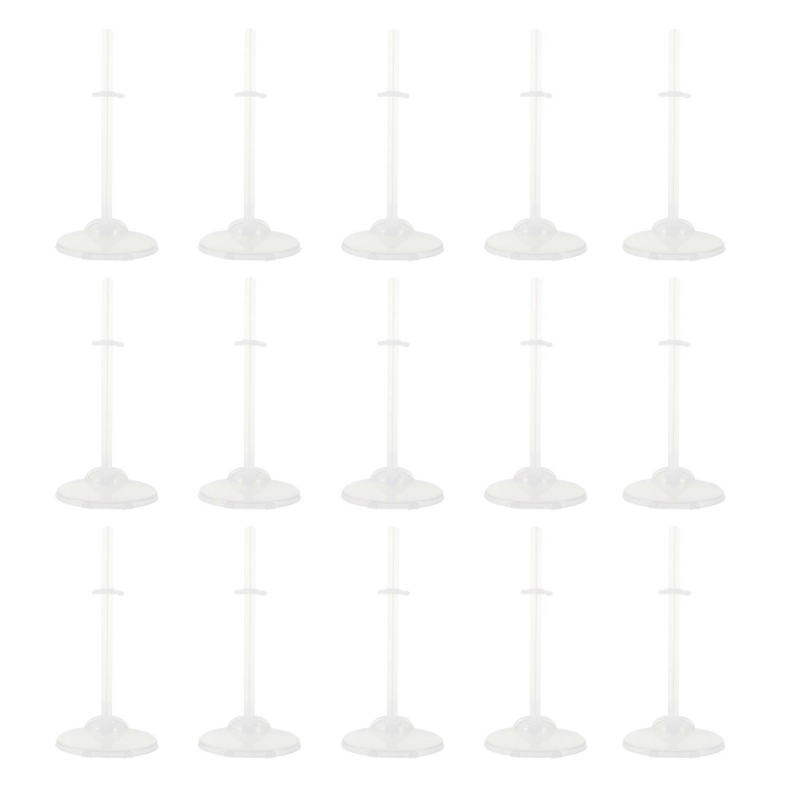 Doll Holding Stands Transparent for Doll Display Function 20Pcs PVC Holders