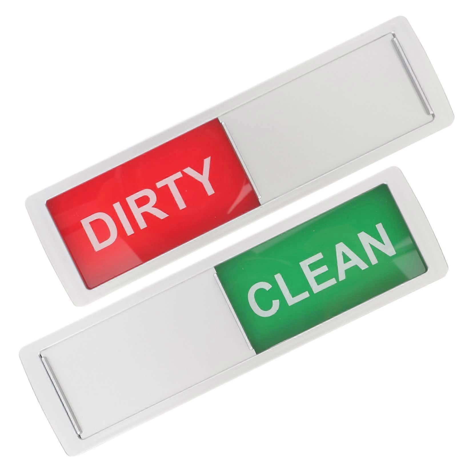 Dishwasher Clean Dirty Magnet Sign 2Pcs DoubleSided Strong Magnetic Kitchen Status Indicator