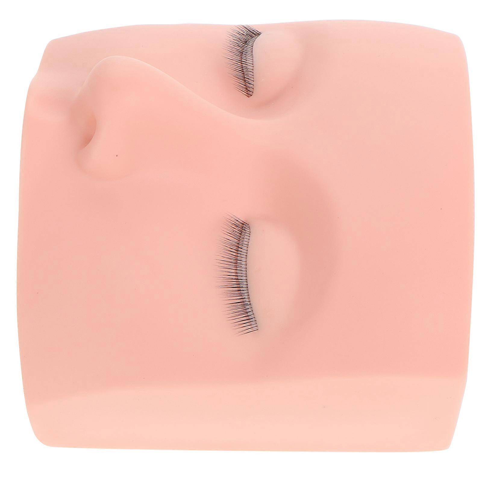 Lash Training Mannequin Silicone Head for Makeup Practice 2Pcs