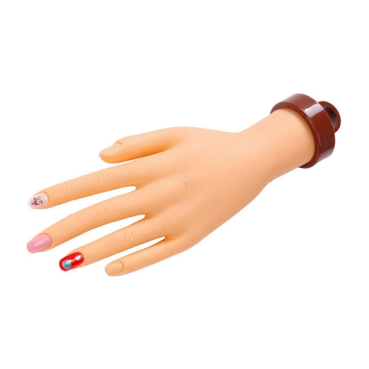 Practice Hand for Nail Art with Realistic Shape  Reusable Manicure Training Hand Model