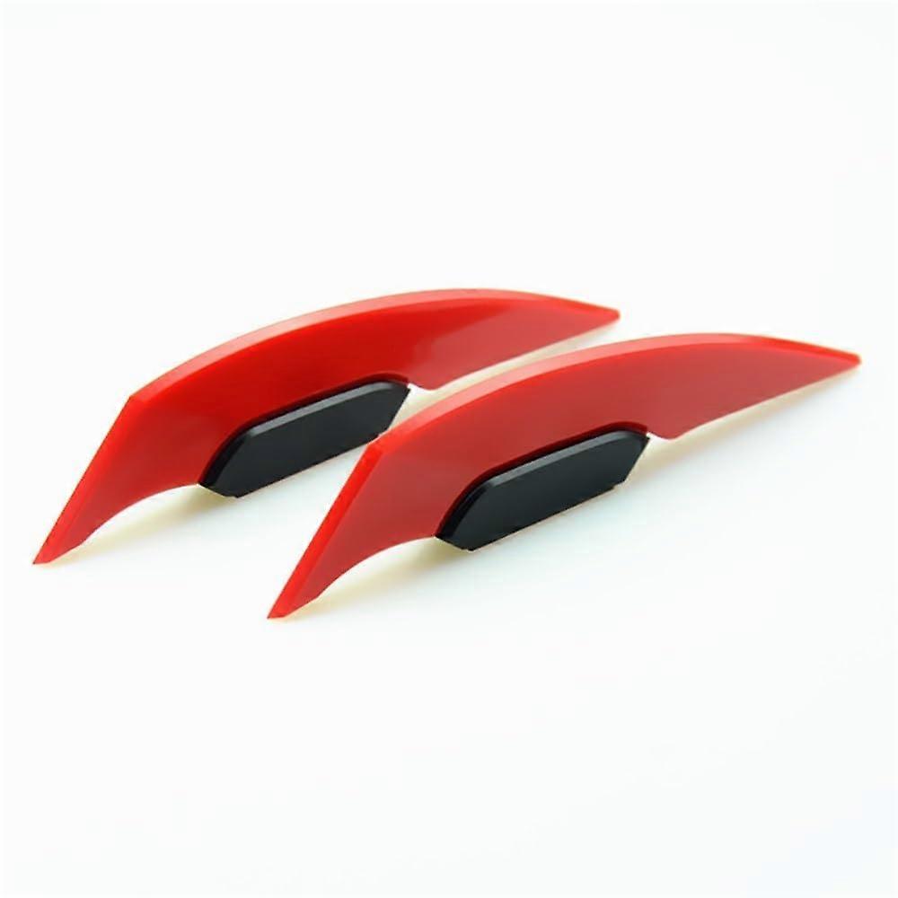 2pcs Universal Motorcycle Side Spoiler Winglet Red Reduces Drag and Enhances Appearance