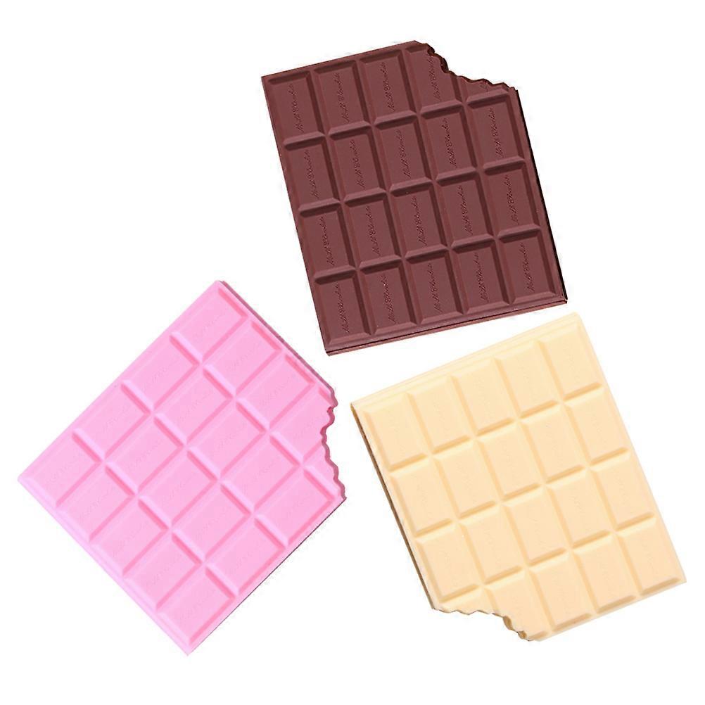 Creative Chocolate Designed Memo Pads for Notes 3Pcs Portable Pocket Notebooks
