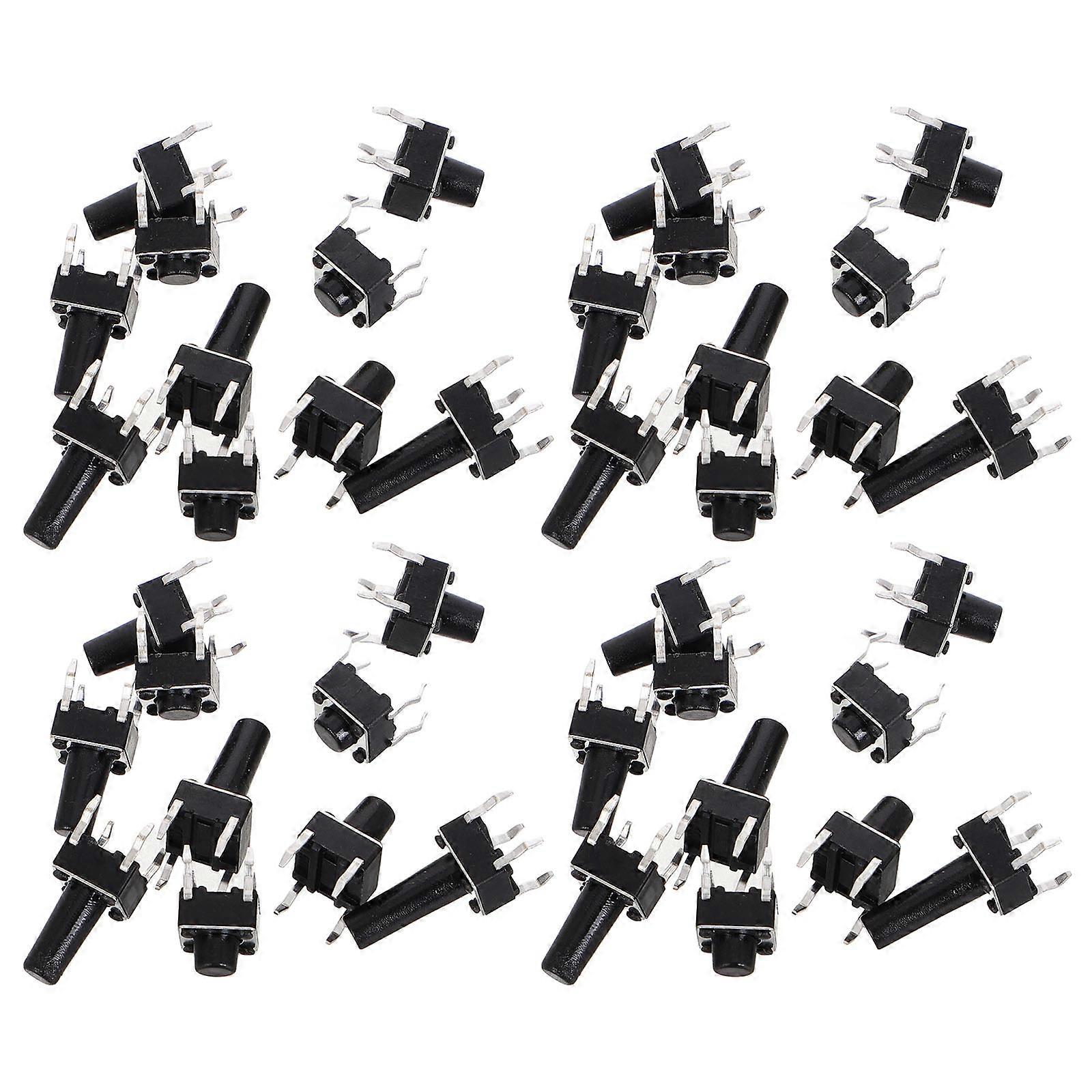 Micro Momentary Push Button Switch Kit Normally Open 100Pcs for Circuit Repairs