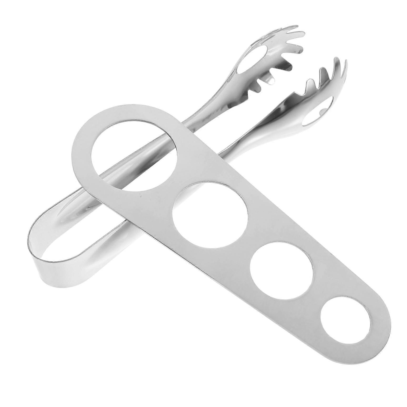 Stainless Steel Pasta Server Set with Tongs and Measuring Tool for Precise Portion Control