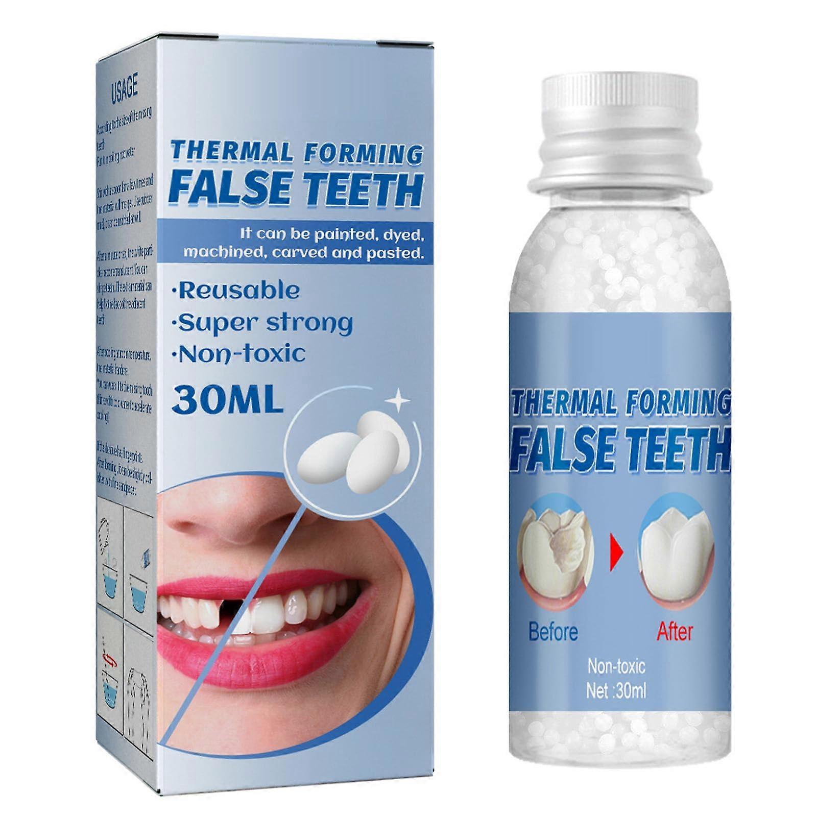 Tooth  Kit with Moldable Denture Beads for Temporary Filling Missing or Broken Teeth