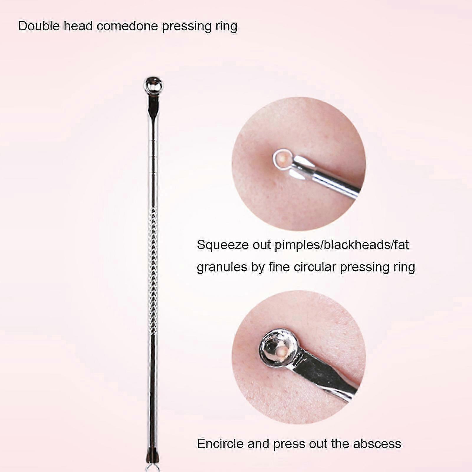4pcs Pimple Blackhead Removal Tool Set Double Head Comedone Needles 26s