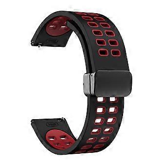 Silikonowy pasek do zegarka Garmin Forerunner 265/Honor Watch GS 3i, 22 mm, dwukolorowy pasek magnetyczny z