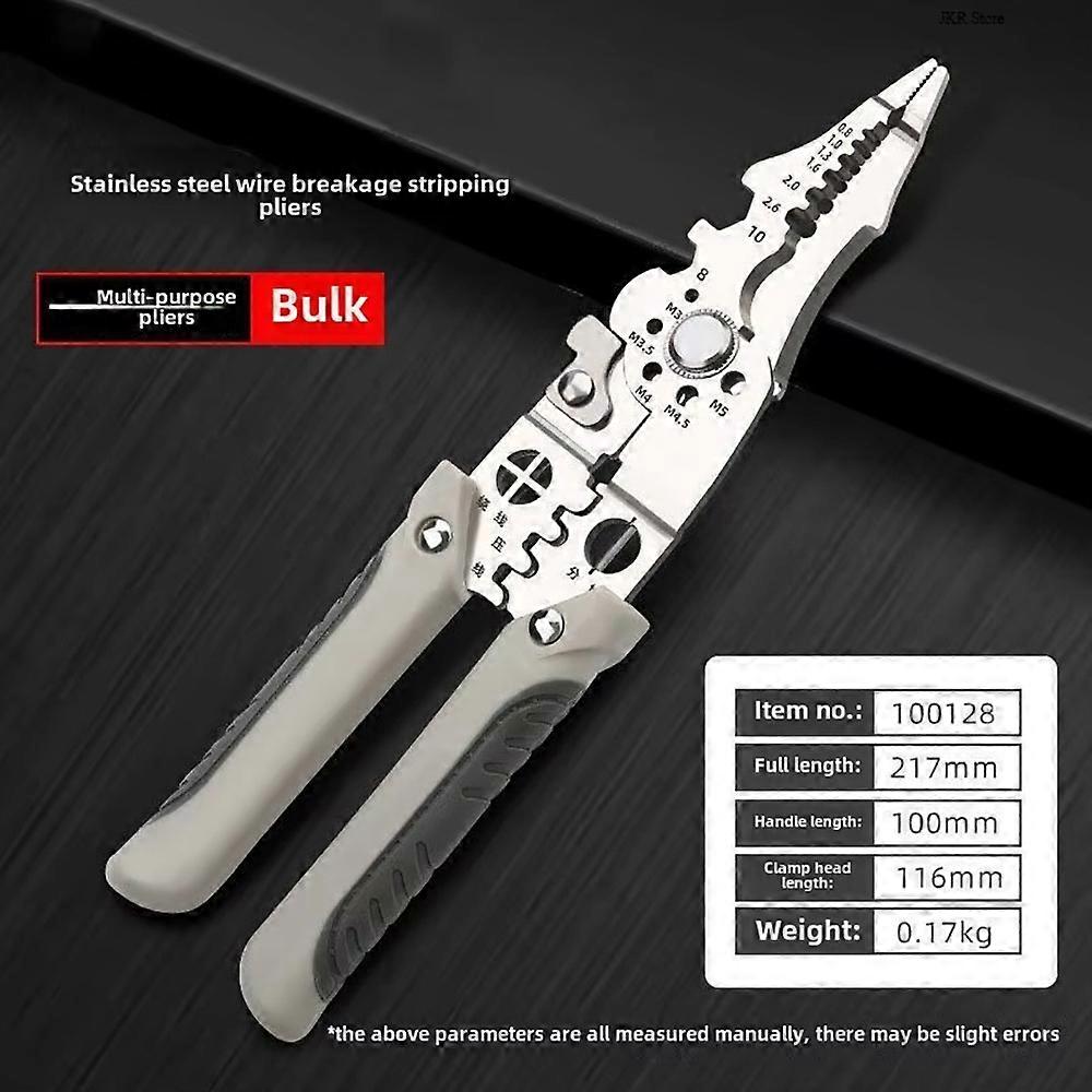 1Pcs Flat Wire Wire Stripper Foldable Adjustable Cable Cutting Nippers Multifunctional Wiring Pulling Stripping Tool