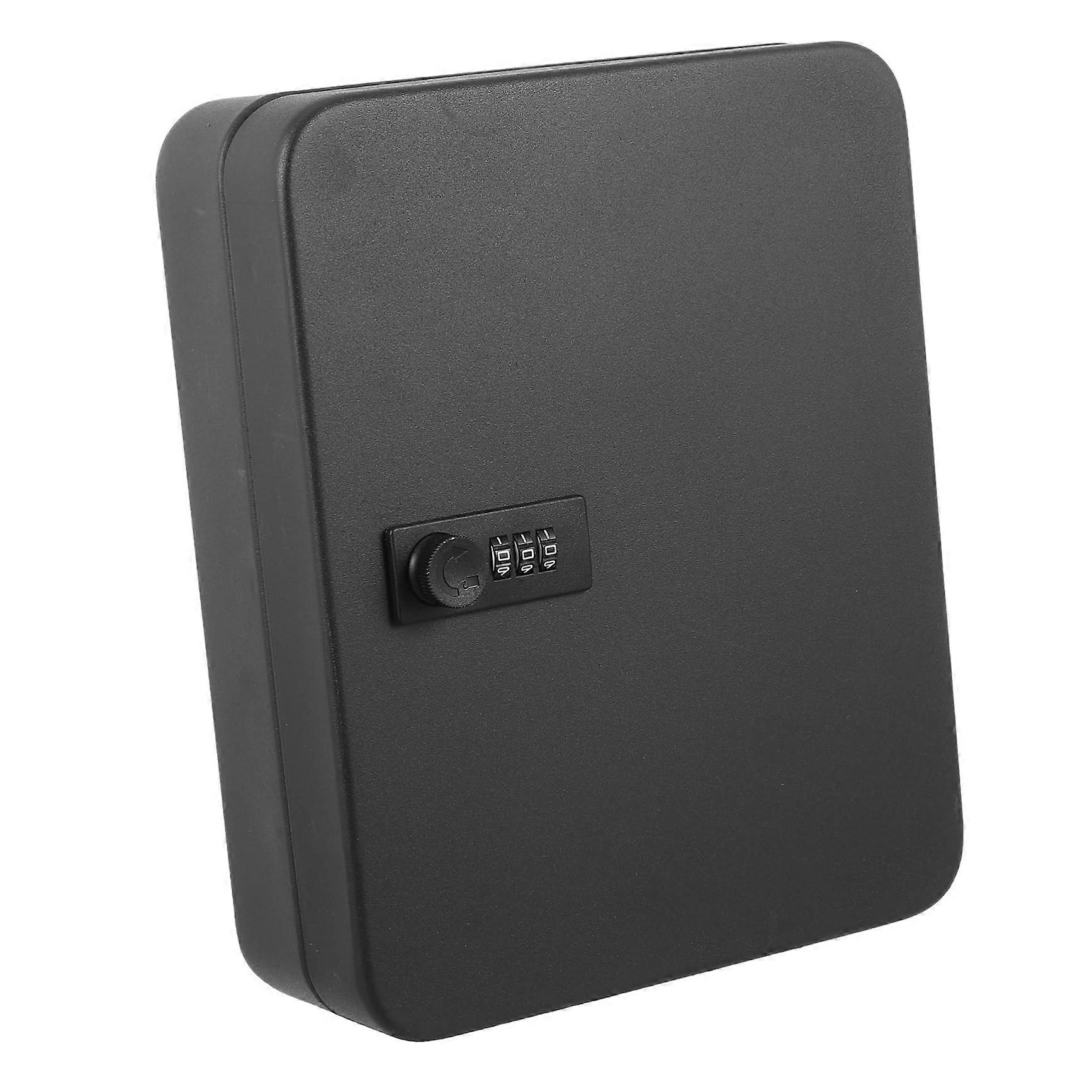 Wall Mounted Key Lock Box with Secure Code, Large Capacity Metal Cabinet for Home and Office