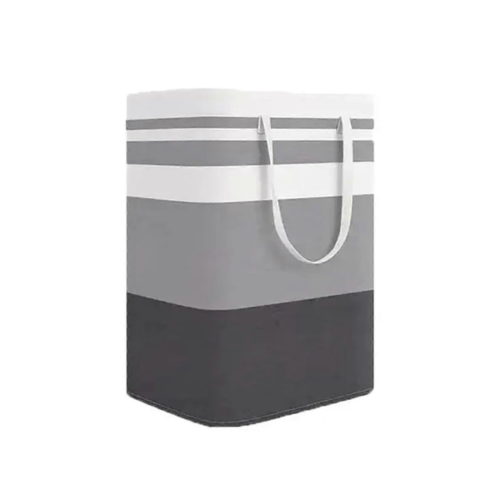 Large Foldable Canvas Laundry Basket Hamper with Large Capacity for Bedroom Dorm Grey White Black Ref: 4111