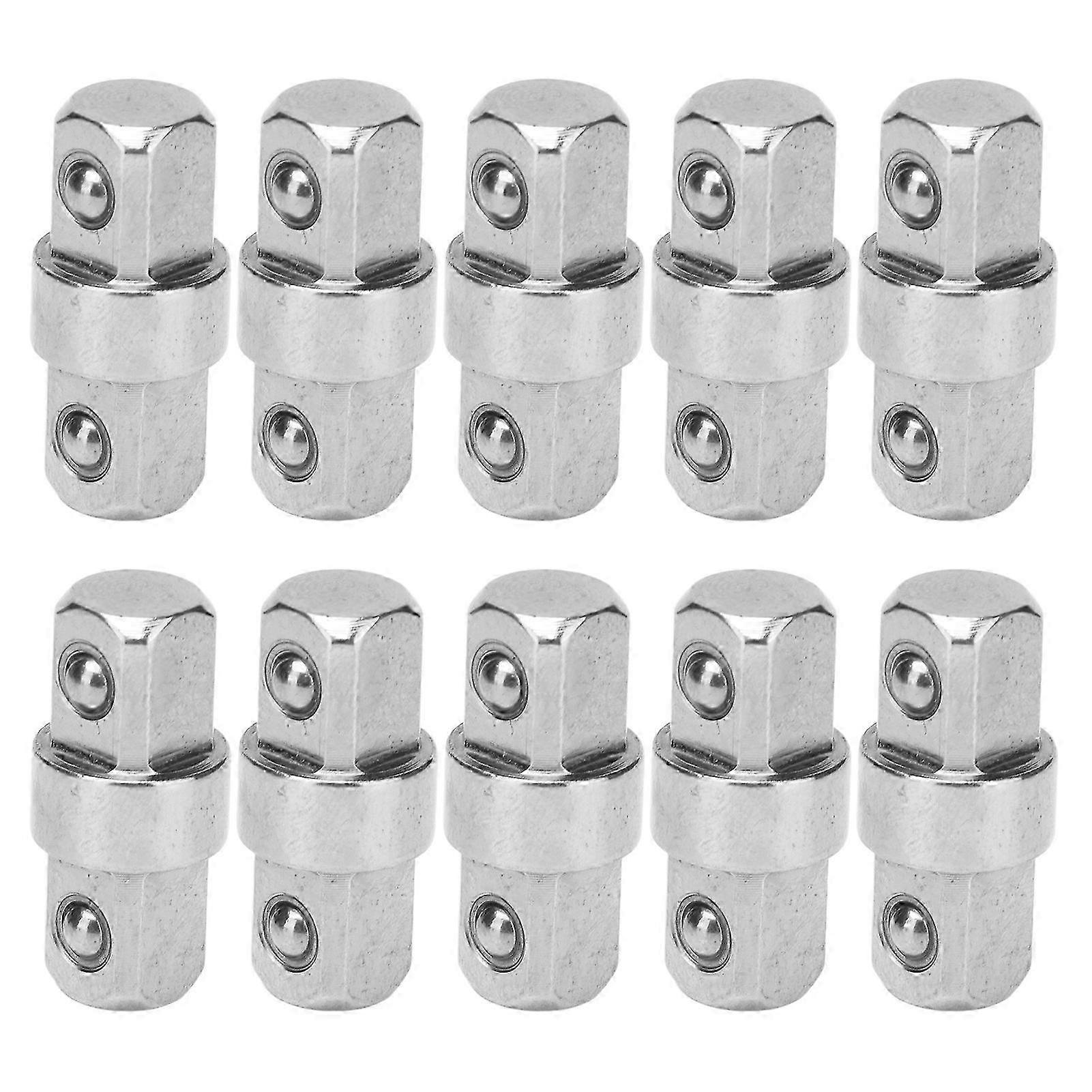 10Pcs 3/8in Wrench Connector Stainless Steel Double End Spanner Adapter Conversion Tool