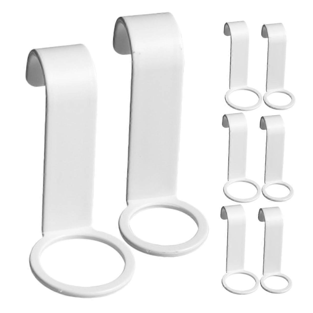 8pcs Wall Mounted Bottle Holder Shampoo and Soap Dispenser Rack for Bathroom Kitchen Space Saving