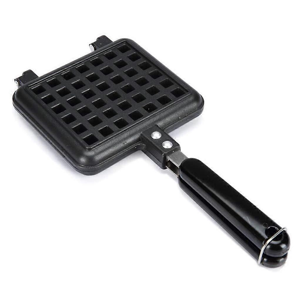 Waffle Maker NonStick Biscuit Pan with Ergonomic Long Handle for Quick Stovetop Baking