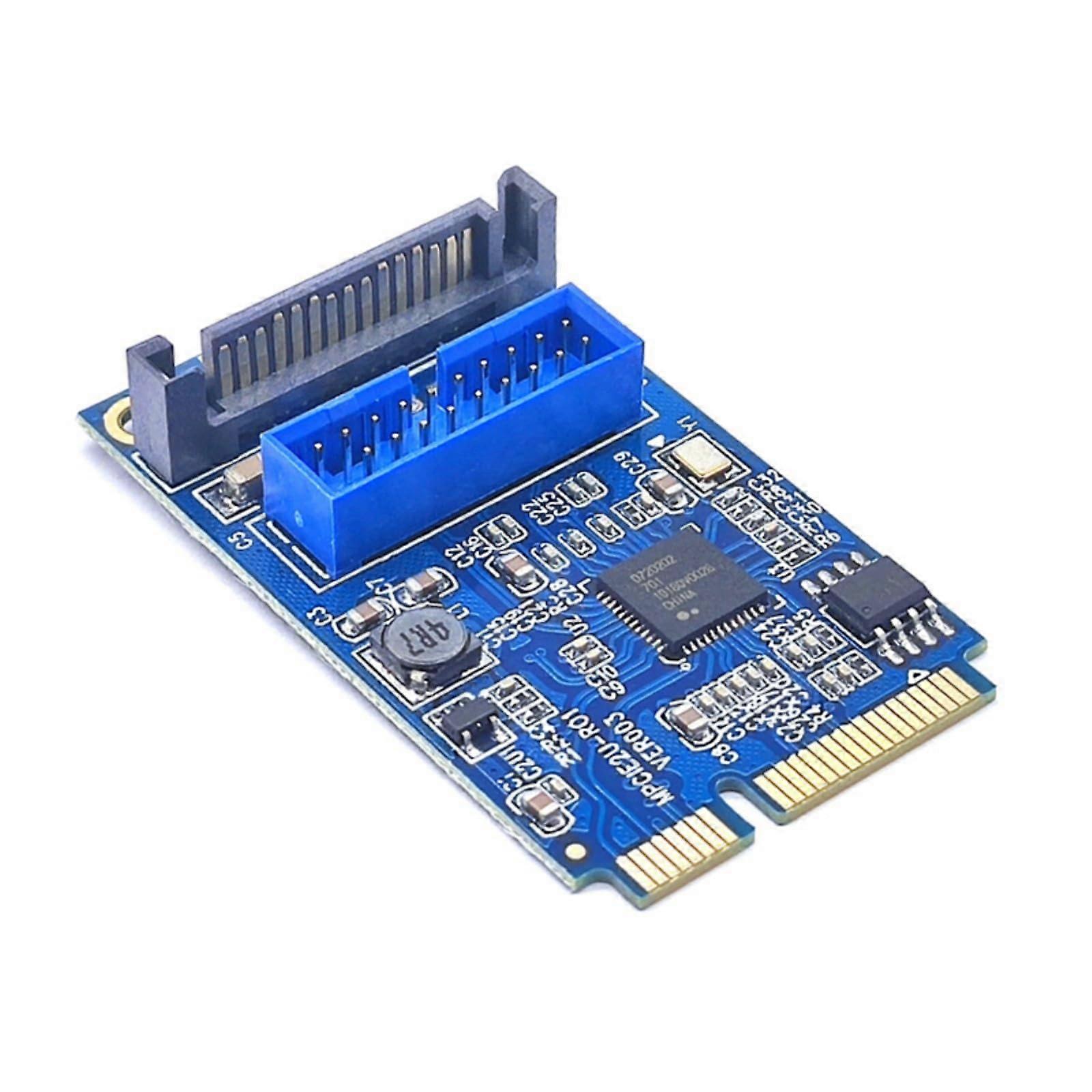 PCIe USB 3.0 Card with 19 Pin Adapter for Desktop PC, Speed Data Transfer, Wide OS Compatibility