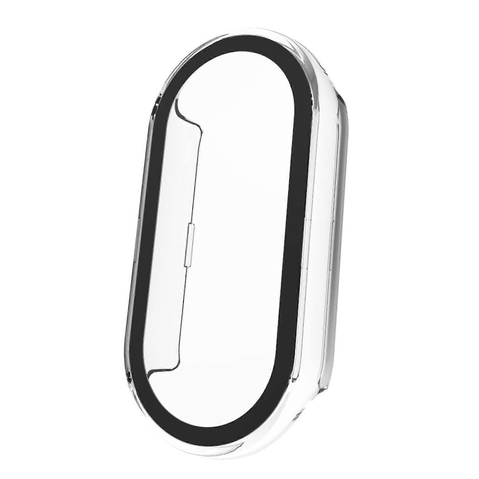 Screen Protector and Case for Mi Band 8, Full Coverage Scratch Resistant Glass with Hard PC Frame