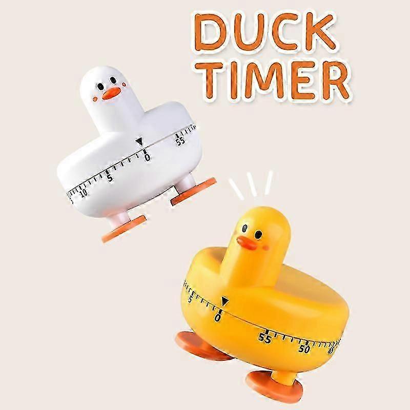 Kitchen Mechanical Timer Student Mini Cute Duck Appearance Rotatable Time Reminder