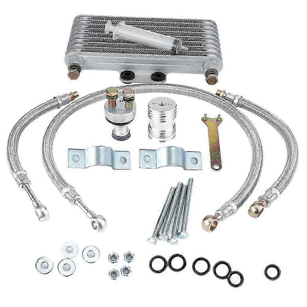 Motorcycle Engine Cooling Radiator Kit 125Ml Aluminum Silver for CB CG Engine
