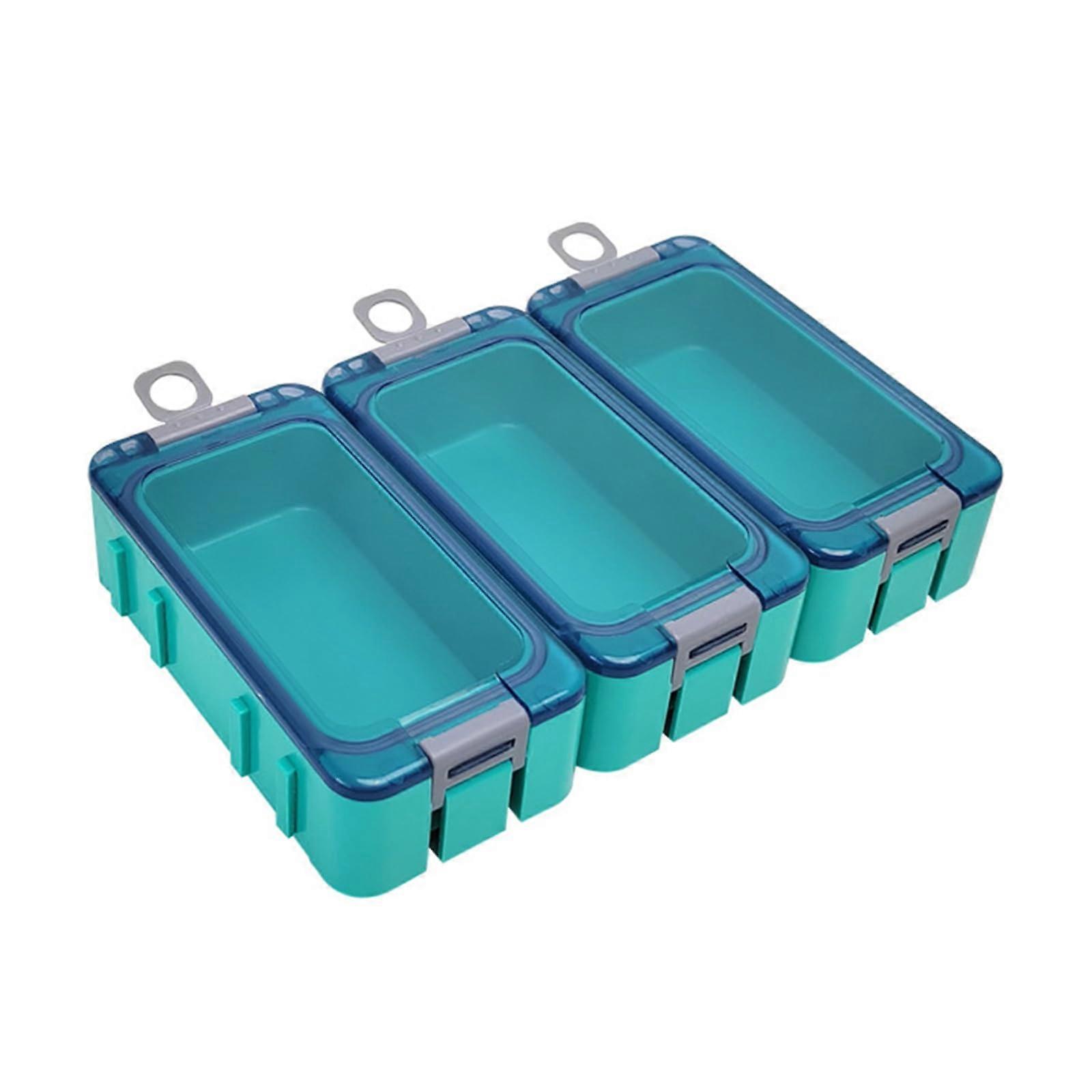3Pcs Waterproof Luminous Fishing Tackle Box Set for Hooks and Baits Secure Storage