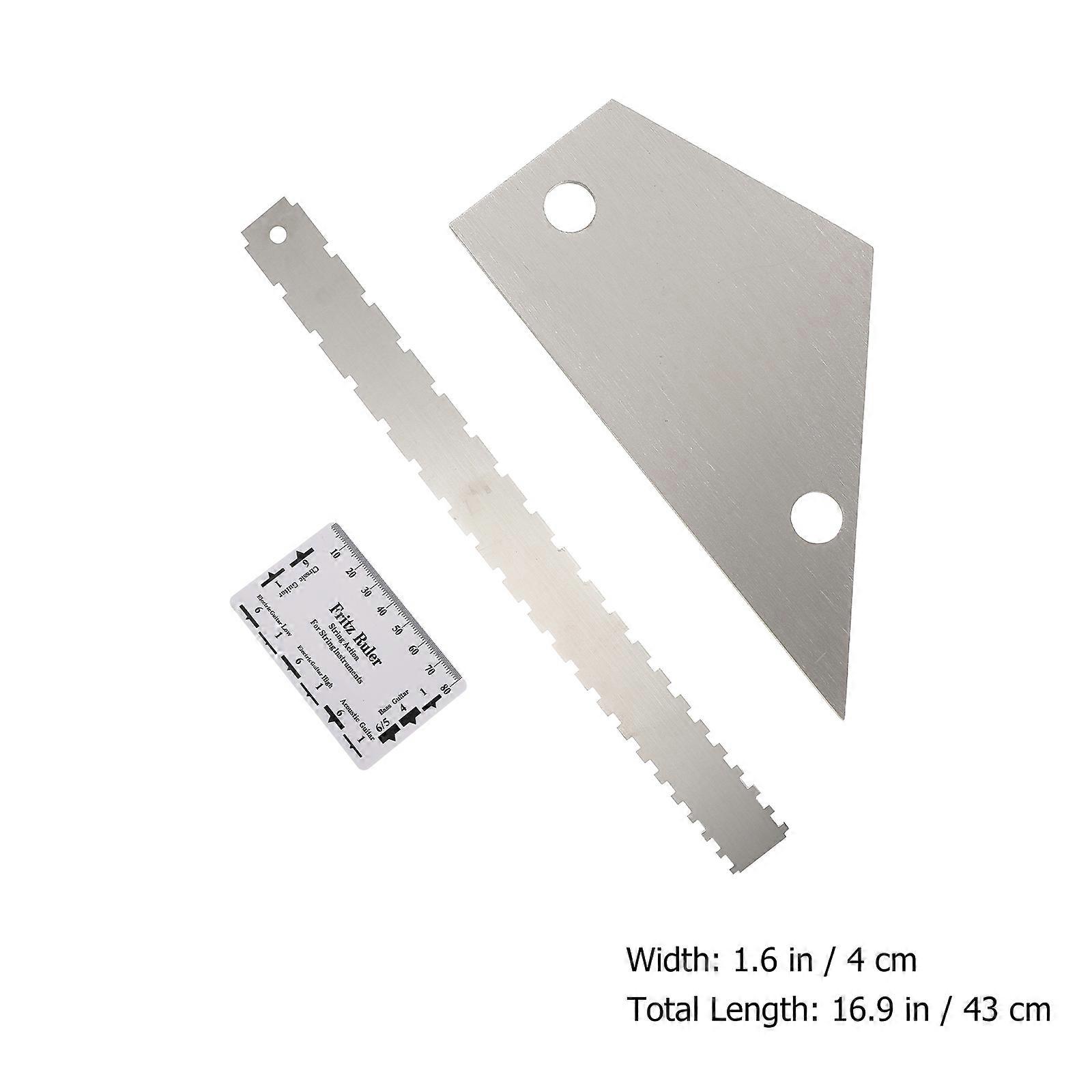 Guitar Neck Notched Straight Measuring Tool for String Action 3Pcs