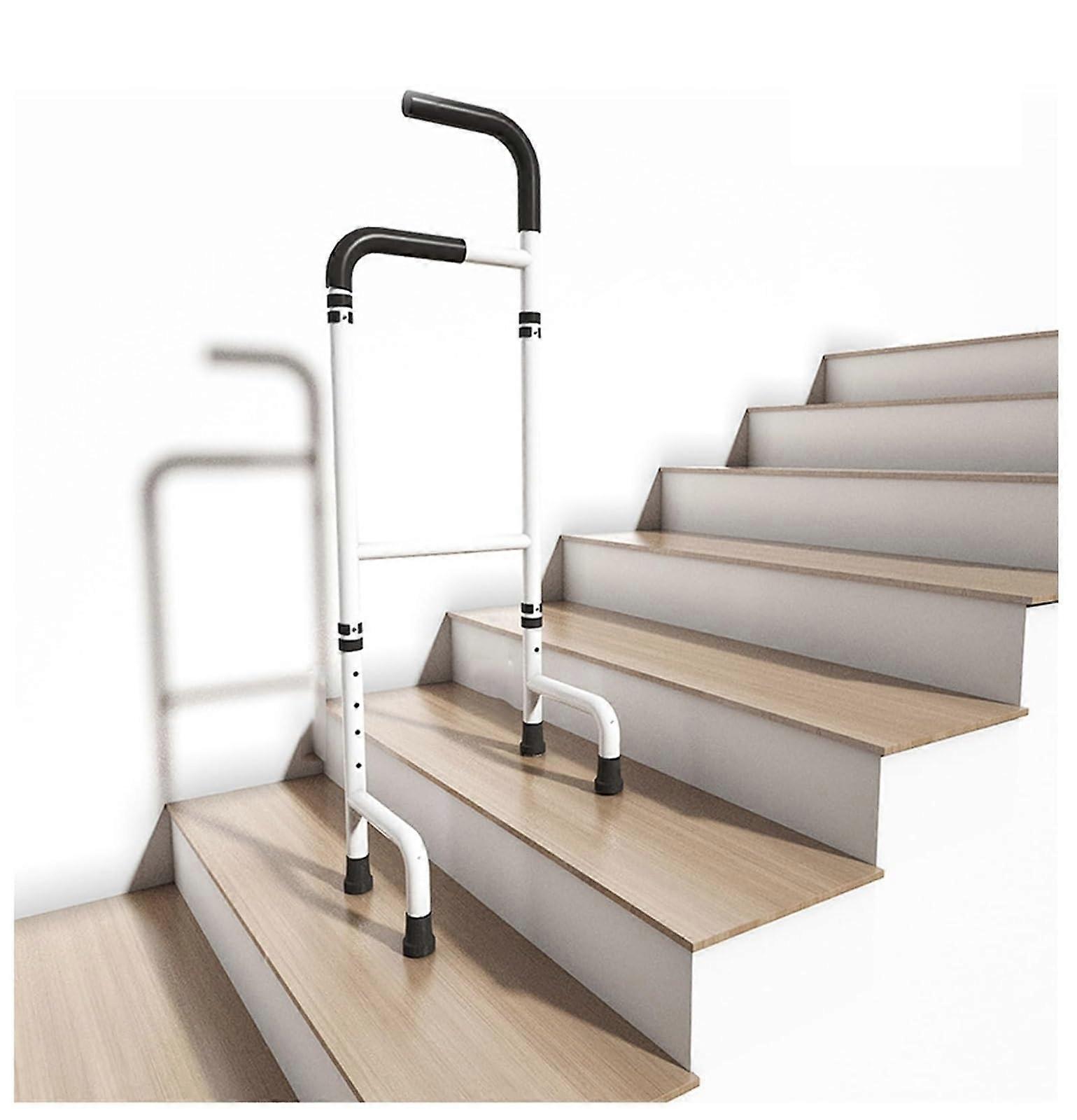 Adjustable Stair Climbing Cane for Elderly with DualStep Stability and Lightweight Aluminum Design