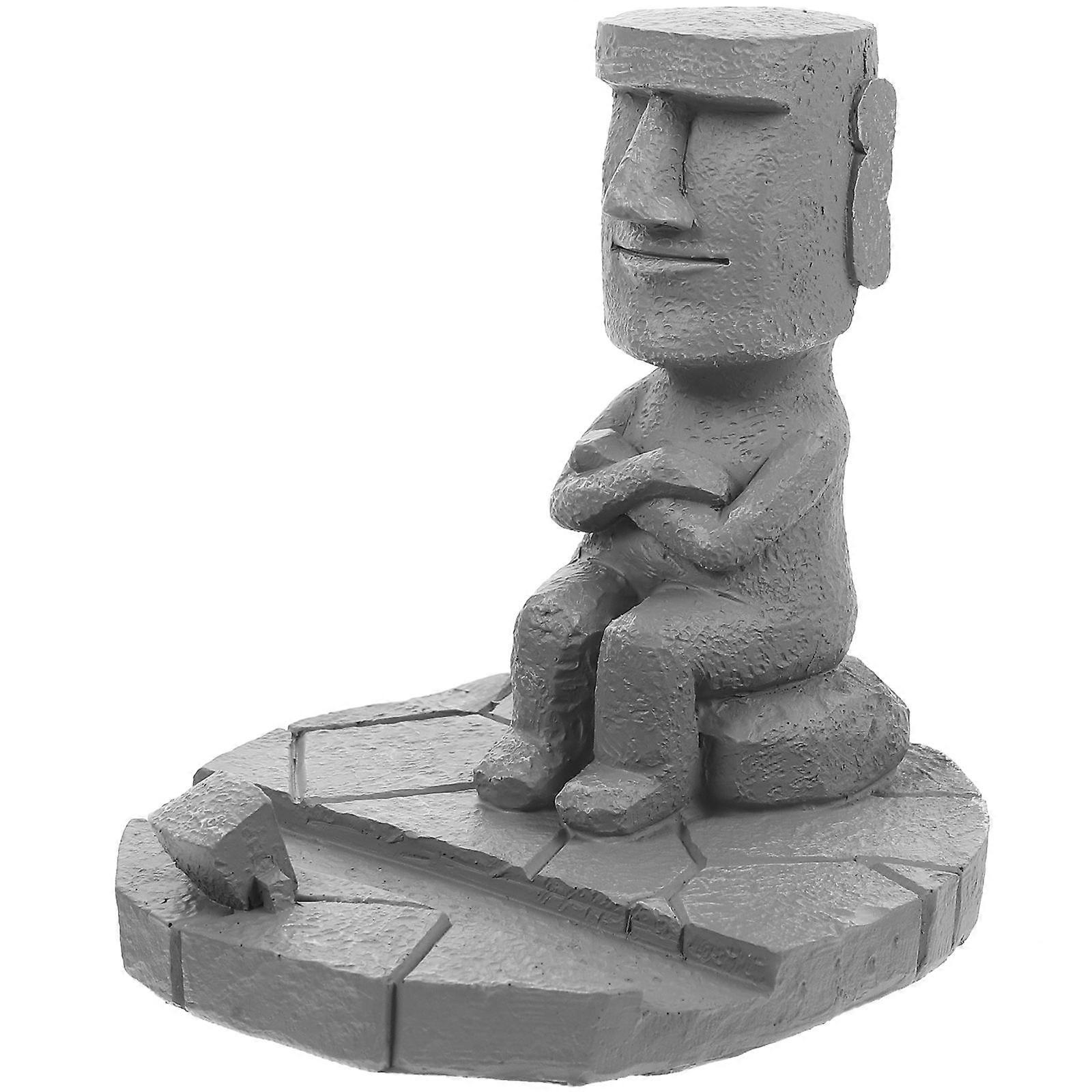 Moai Statue Phone Stand Holder Creative Desktop Decoration 4Pcs Set