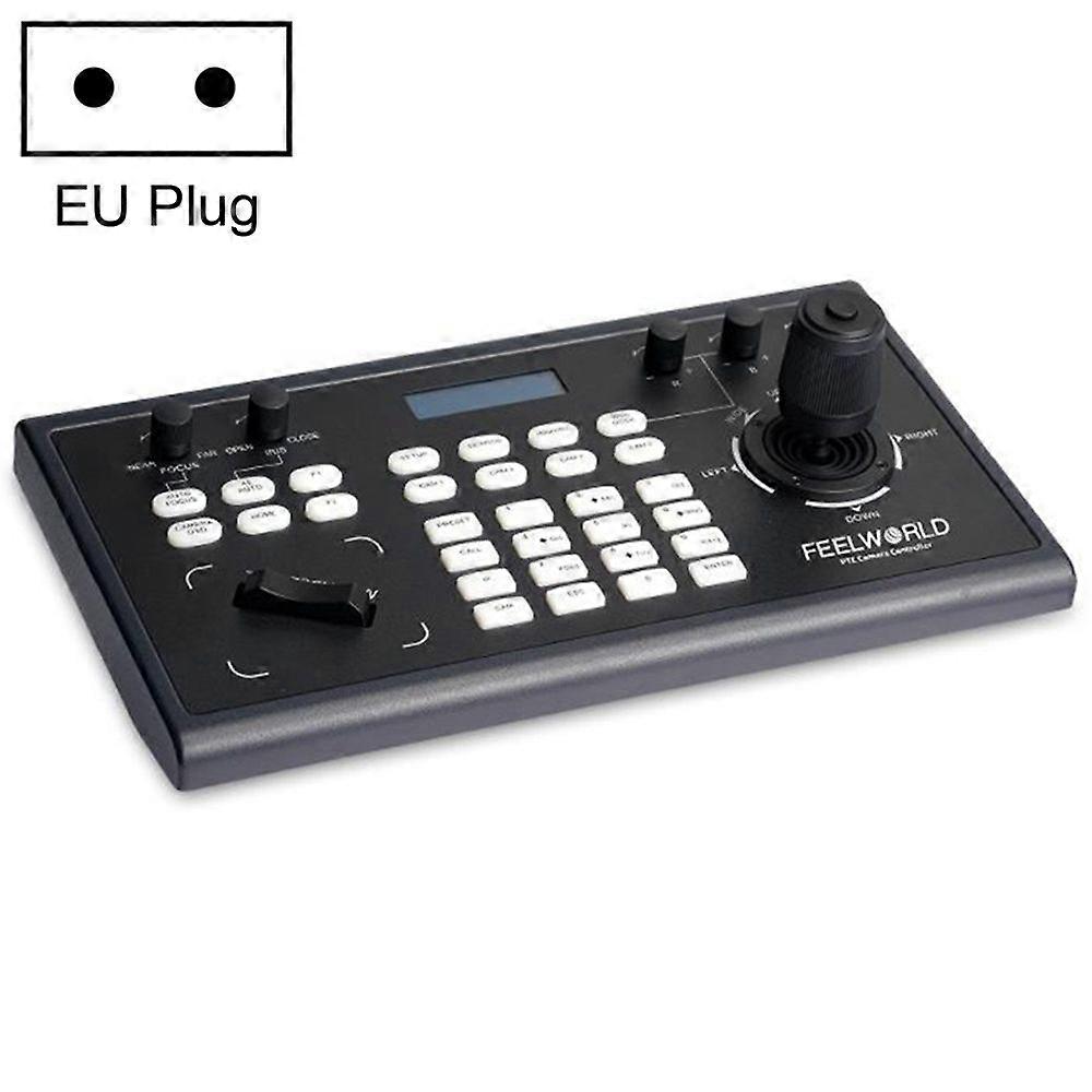 PTZ Camera Controller with Joystick and Keyboard Control, Support PoE (EU Plug)