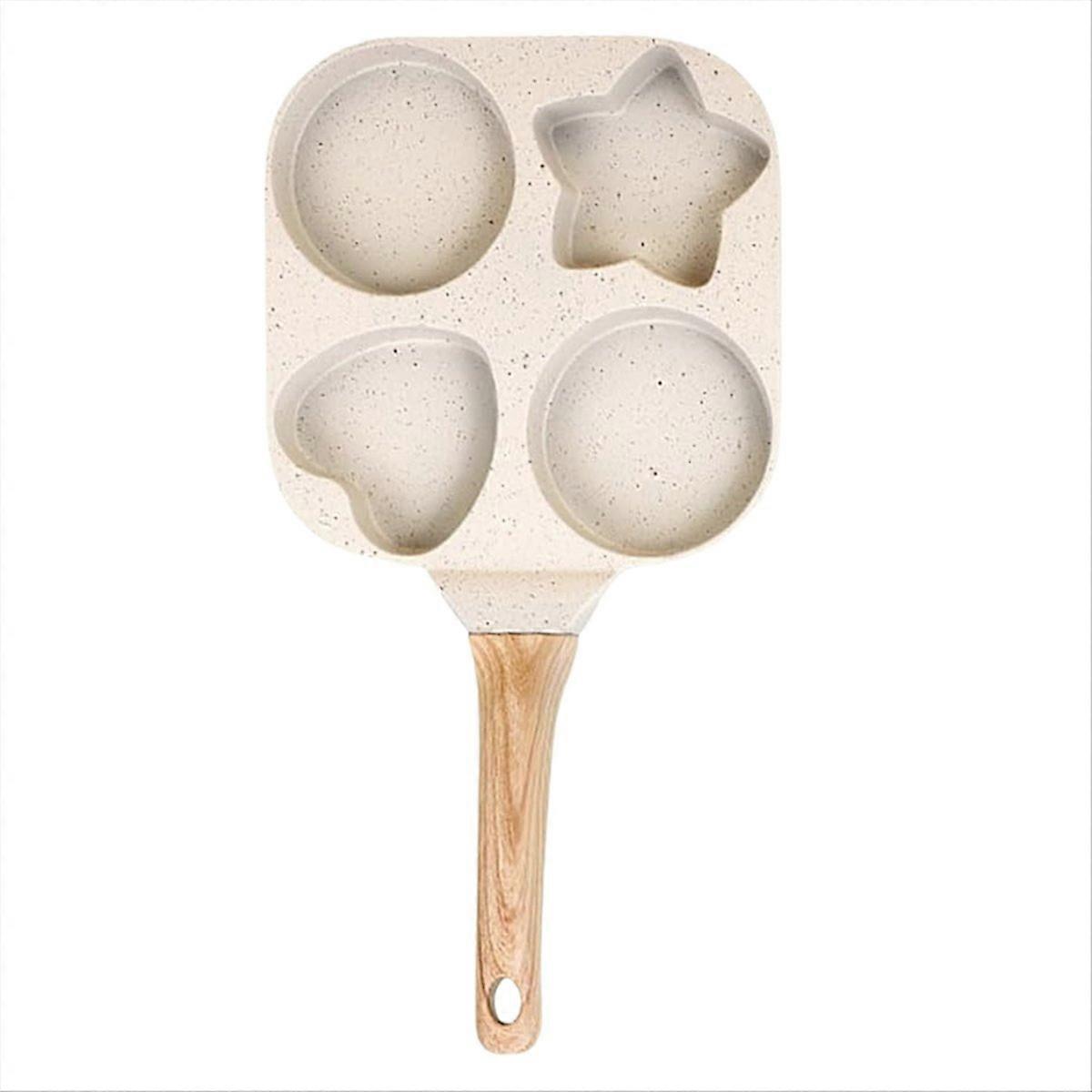 Non-Stick Egg Frying Pan, Multi-Shape Breakfast Pan, White