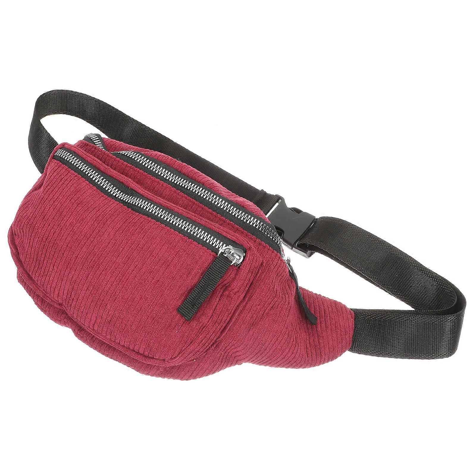 Lightweight Chest Pack Multi-Function Waist Bag for Storage 2Pcs Red