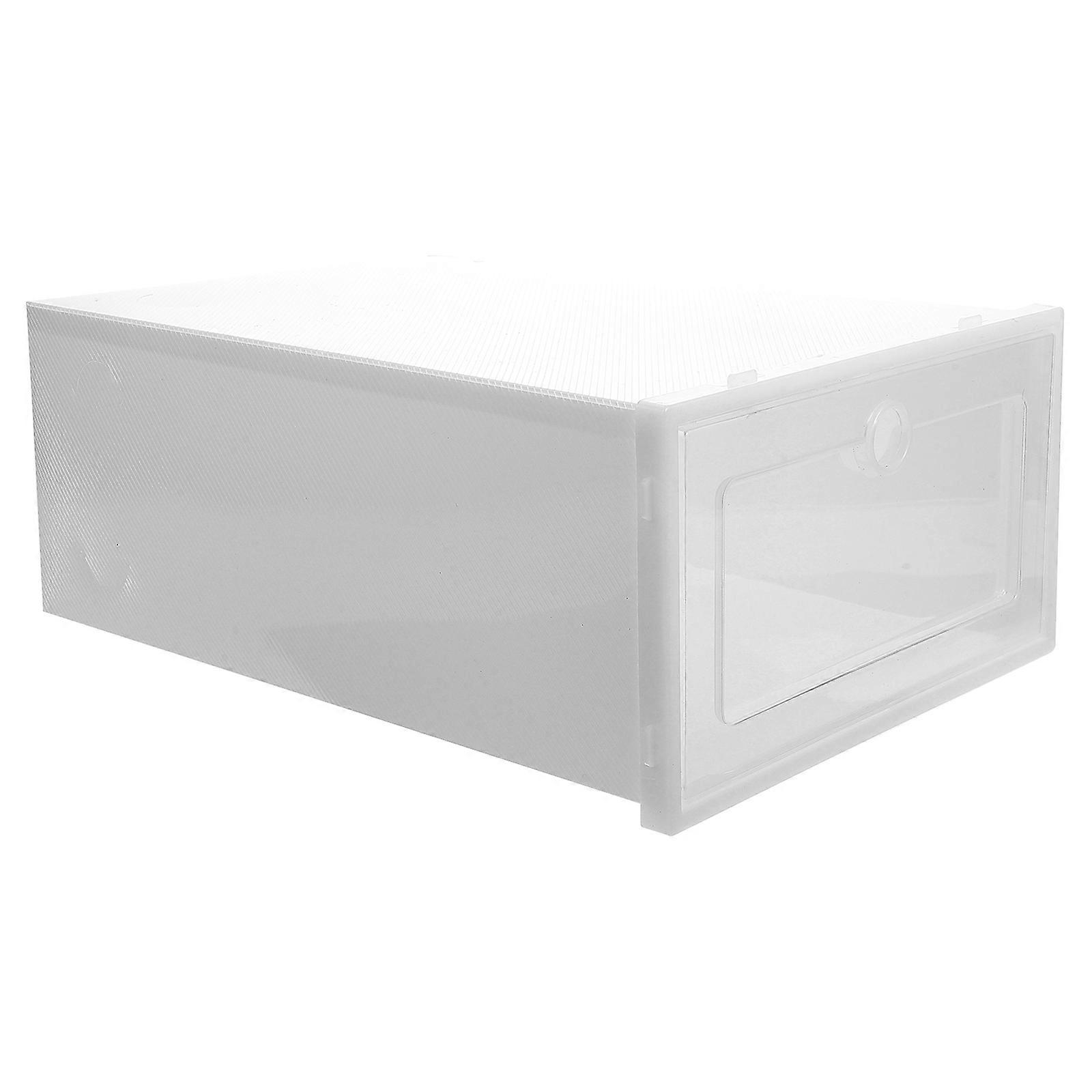 Women Shoes Storage Organizer Drawer for 2Pcs White Stackable Boxes
