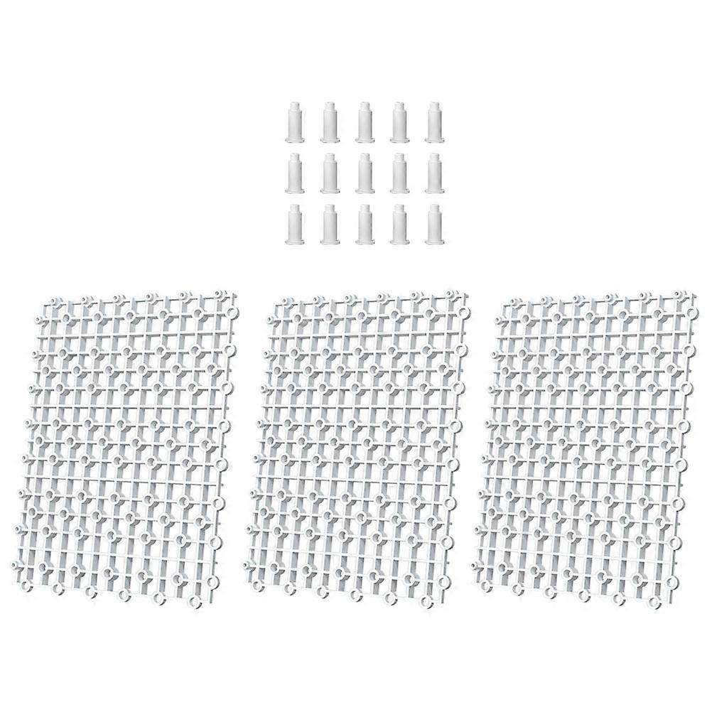 Fish Tank Divider Bottom Filter for Aquarium 3Sets Plastic Grid