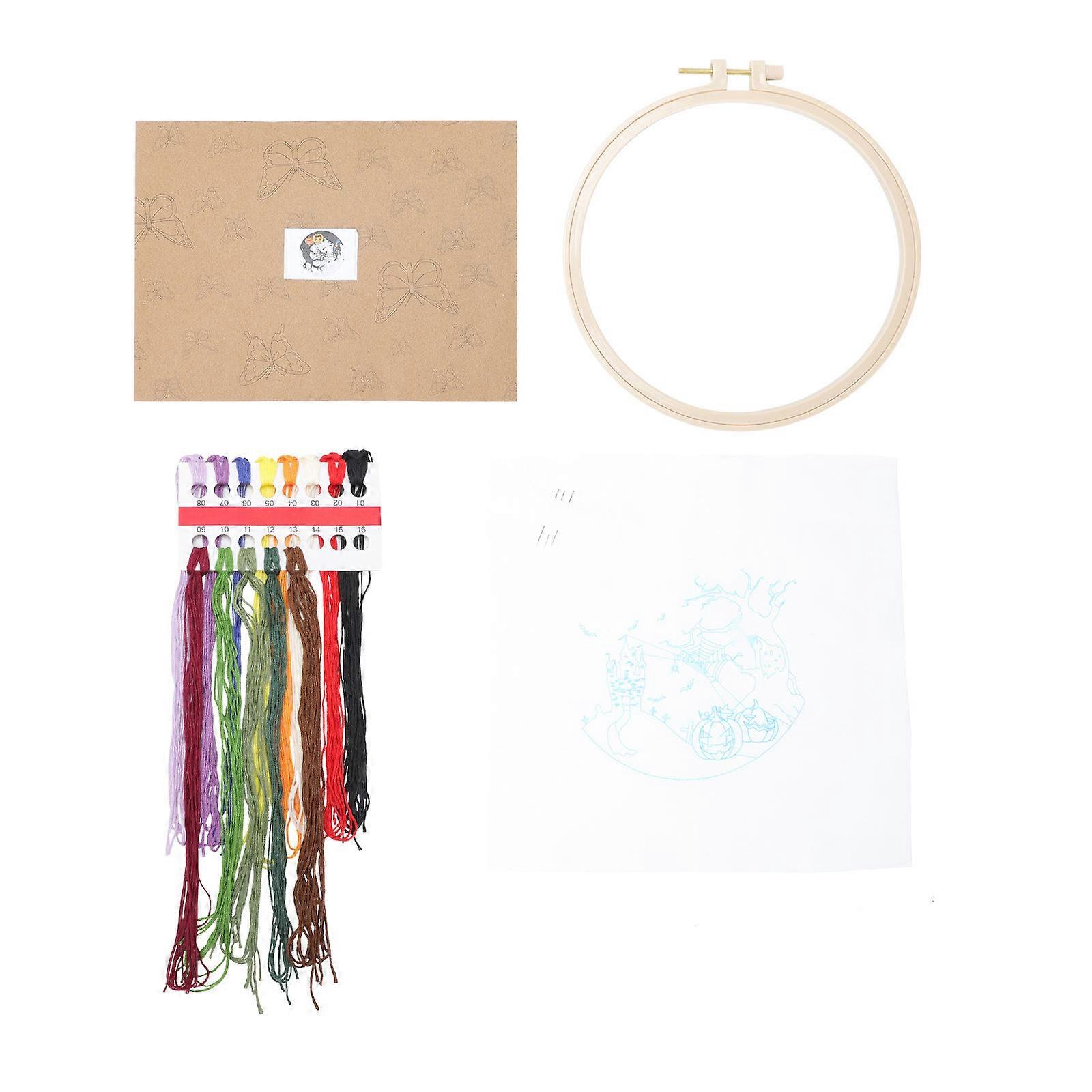 Halloween DIY Embroidery Thread Kit for 1Set Cross Stitch Material